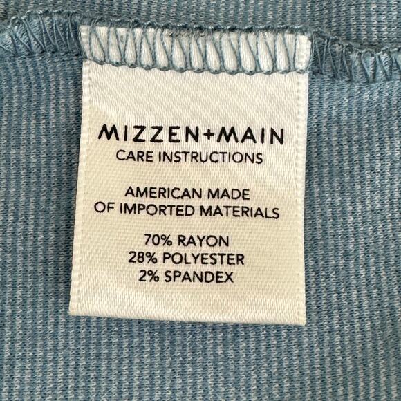 Mizzen + Main Pullover Men's Large Trim Fit Quarter Zip Blue Casual Preppy READ - Picture 5 of 13